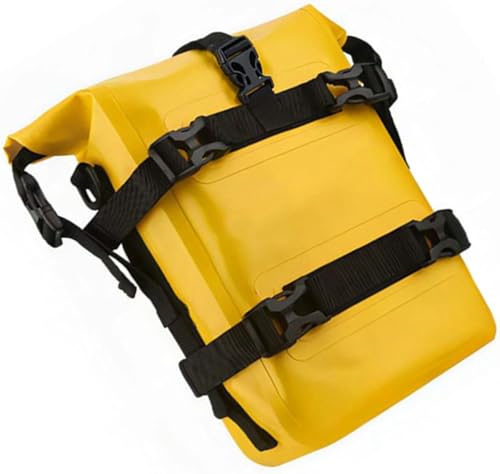 ZhangXD Borse Paramotore Moto 8L Impermeabile Borsa per Suzuki Burgman 650 AN650 2013-2020, Borsa per Telaio Paraurti Moto Motociclette Espandibile Borse Laterali,Yellow/B