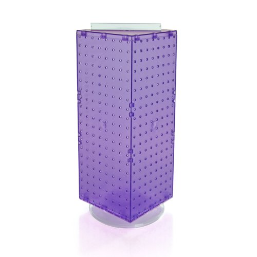 Azar 703385-PUR Interlocking Pegboard Display, 8-Inch by 8-Inch by 20-Inch, Purple