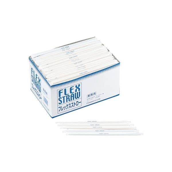 Amazon | ストロー 5色フレックスストロー 袋入 6Φ×210mm 1ケース 8000