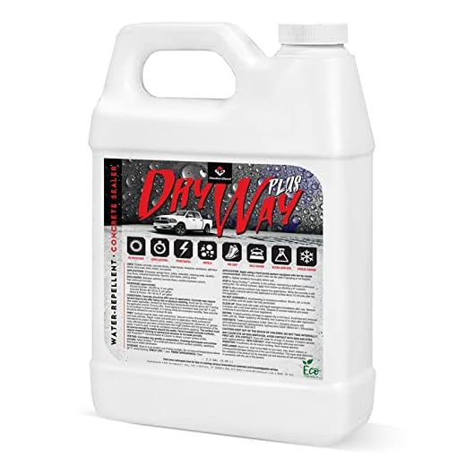 DryWay Plus - Water-Repellent Concrete Sealer. Penetrating Water-Based Sealer for Concrete Driveways, Patios, Sidewalks, Pool Decks. No Gloss. Salt, Freeze/Thaw, Stain Protection (2.5-Gal)