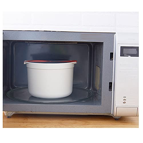 Panela de arroz para micro-ondas, 2 camadas, eficiente, múltiplas funções, fácil de usar para casa,