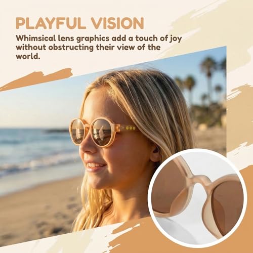 Image of SMILEYWORLD Kids Sunglasses Polarized UV400 Protection for Boys Girls Flexible Unbreakable Lightweight Shatter-Resistant