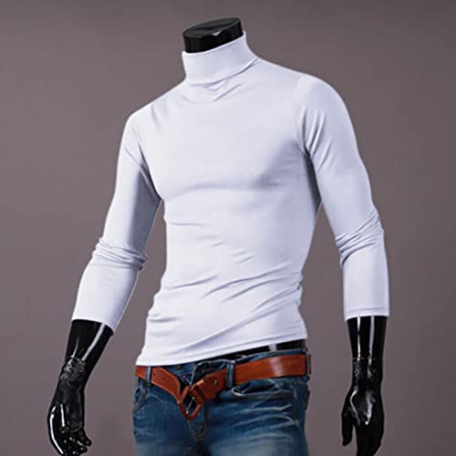camisa gola alta dos homens,Camisa de vestido quente Slim Fit | Camisa Térmica Aconchegante Camisa T