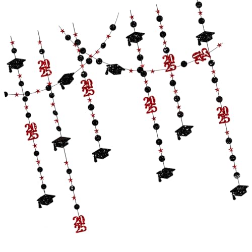 YUGSHNKFC Decoración Colgante De Graduación De Brillante con Tema Académico con Número De Año 2025 para Configuraciones De Fiesta De Graduación Decoración De Ceremonia De Graduación