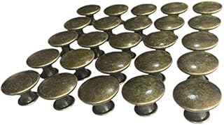YYDFPIIA 25PCS Vintage Door Drawer Knobs 30mm Antique Kitchen Cabinet Cupboard Handles, for Dresser and Cabinet, Old Bronze
