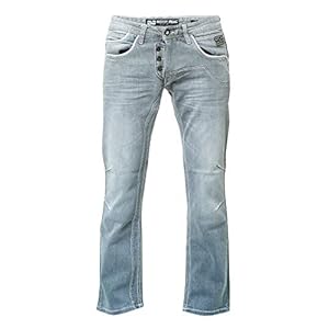 Rusty Neal Designer jeansbroek lichtgrijs, regular fit, stretch, elastisch, lichtgrijs, rechte maat 41