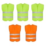  5 UNIDS ADVERTENCIA ADVERTENCIA West Breakswest Accidente Chaleco Pasajero Coche Seguridad Chaleco Chaleco Neón Amarillo Reflective Car Truck