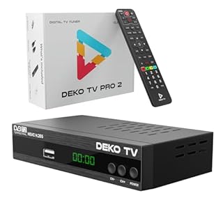 Deko TV PRO2 - Decoder Digitale Terrestre 2026 DVB-T2 PVR HEVC - Main 10 Bit - USB WiFi Multimedia PVR [2in1 telecomando]
