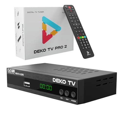 Deko TV PRO2 - Decoder Digitale Terrestre 2025 DVB-T2 PVR HEVC - Main 10 Bit - USB WiFi Multimedia PVR [2in1...
