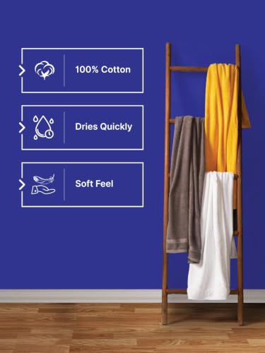 Image of 100% Cotton Terry Ultrasoft and Quick Absorbent 380 GSM Solid 6 pcs. Quick Dry Bath Towel Set for Bathroom or Gifting Towel Set (Assorted)
