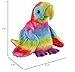 Wild Republic Pocketkins Eco Rainbow Macaw, Stuffed Animal, 5 Inches, Plush Toy, Made from Recycled Materials, Eco Friendly