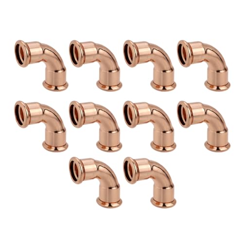 Image of 22mm Press Fit Elbows 10 Pack, 90 Degree M Profile Copper - Hulthor