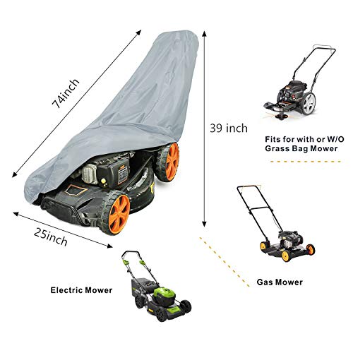 Seazen Waterproof Heavy Duty Lawn Mower Cover, Uv And Dust Protection Push Mower Cover, Universal Fit With Drawstring & Storage Bag #TOP3