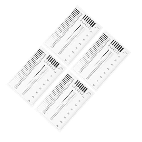 TOYZFRIENDY 4 Stück Messlineal aus Kunststoff mit Hoher Präzision und Transparenter Sichtbarkeit Tragbares Design für Fehlererkennung und Messung bei Fertigung und Außenarbeiten