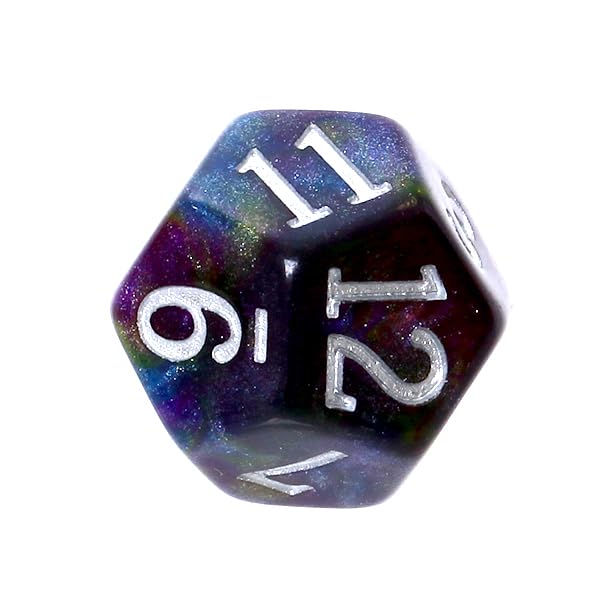 REBEL RPG Würfel Set – 7-teilige Perlwürfel Aus Acryl, Präzise & Wunderschön Gemustert