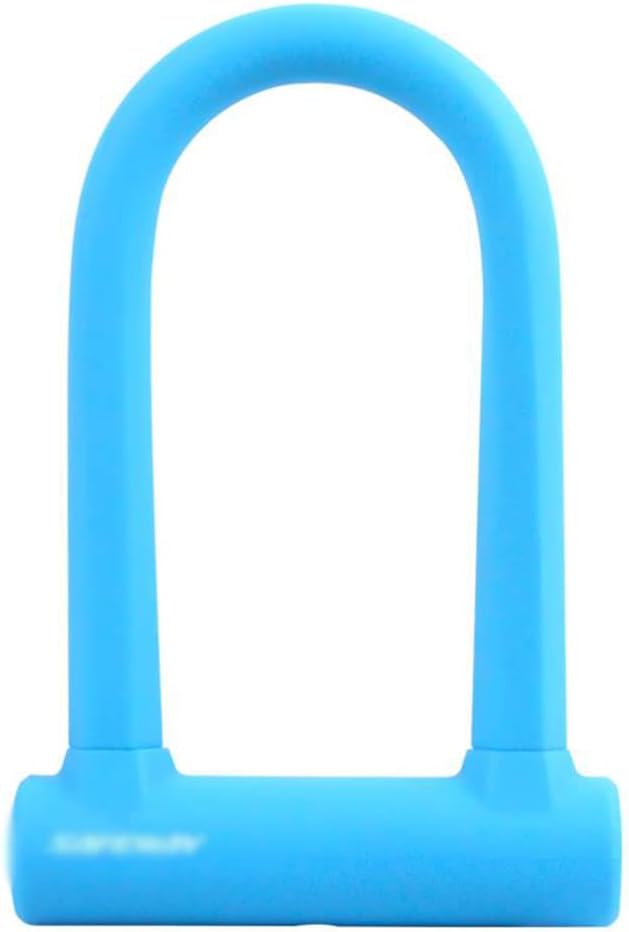 Heavy Locks Bicycle U-Lock 7.6inx5in, Weighs Only 760 Grams and is Silicone-Coated, for Road Bikes, Motorcycle, Shop Doors U-Locks for Bicycles