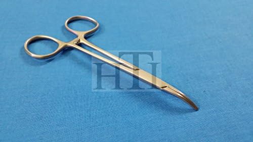 PACIFATED AUTOCLAVABLE O.R Grade Mosquito HEMOSTAT Locking Forceps 5" Curved (HTI Brand)