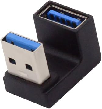 chenyang CY USB 3.0 Type A Male to Female Extension Power Data Video Adapter U Shape Angled 10Gbps Data 5V Power