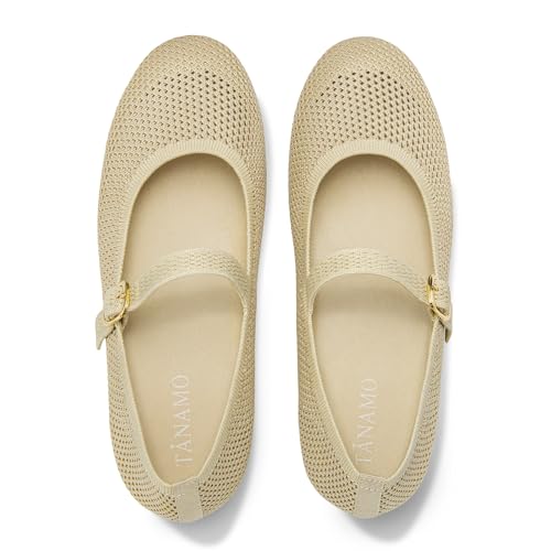 Image of Tanamo Ballet Flats for Women, Soft Knit, Work Travel Everyday Shoes