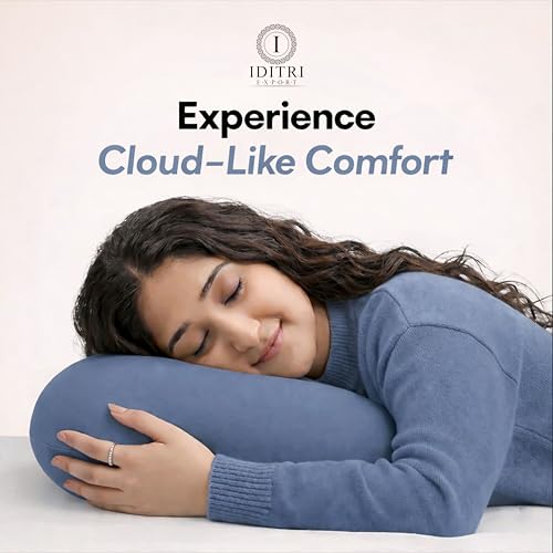 Image of Breathable Cuddle Pillow for Sleeping, Soft Bean Shaped Design for Side Sleepers, Stress-Free Neck Support Cushion, Relaxing Bedding with Washable Cover,23 X 14.9 X 3.8 Inch,Green