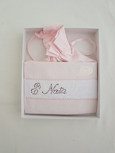 SACCHETTO NASCITA TELA AIDA CON STRASSe' nata