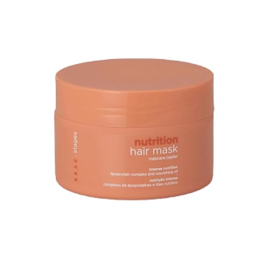 Máscara Capilar BRAÉ Stages Nutrição - Condicionante 200g, Deep Nutrition e Brilho Intenso para Cabelos Macios