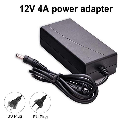 NXACETN Prise EU 12V / 4A 48W Adaptateur De Chargeur d'alimentation pour Lampe De Table Moniteur LCD * Prise UE – vue 5