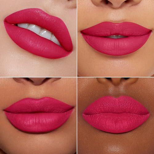 Image of MAKI YIKA Magenta Red Lipstick Matte for Women Color Stay Long Lasting