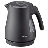 【WEB限定カラー】タイガー魔法瓶 電気ケトル 蒸気レス 驚速 軽量 湯沸かし 1L 転倒お湯漏れ防止 カラ炊き防止 ブラック PCV-N100