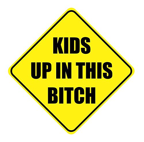 Image of JS Artworks Kids up in This b**ch Cute Funny car Vinyl Sticker Decal