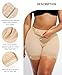 SHAPELLX Butt Lifting Shapewear For Women Tummy Control Faja Shaping Shorts Thigh Slimming Panties Mid Waisted Shaper (Beige,Small)
