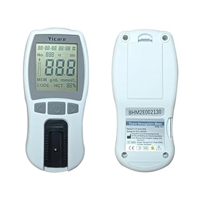 Hb Hemoglobin Test Meter Hemoglobin Meter Hemoglobin Analyzer Hemoglobin Test Kit + 75 Strips
