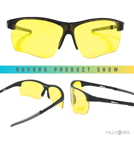 Image of Foldable Sports Sunglasses for Cricket Riding Driving Cycling Anti Glare Rimless UV400 Protected Goggles for Men Mirrored Shades for Man Stylish Branded Night Driving Glasses