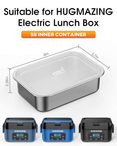 Image of Hugmazing Cordless Electric Lunch Box 1100ML Stainless Steel Container