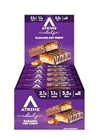 Atkins Endulge Caramel Nut Chew Bars | Keto Friendly Bars | 15 x 34g Low Carb Caramel Chocolate Bars | Low Carb, Low Sugar, High Fibre | 15 Bar Pack