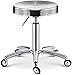 Taburete Giratorio sobre Ruedas De Acero Inoxidable de elevación Belleza Silla de Belleza heces heces Trabajo de peluquería Taburete