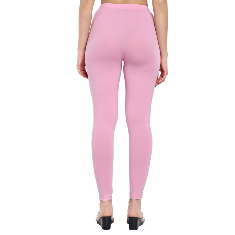 Image of ONE SKY Women Full Length Leggings | Cotton Modal Spandex Blend | High Waist Stretchable & Bio-Washed Fabric | Colour-Lock Technology | Comfortable Leggings for Women