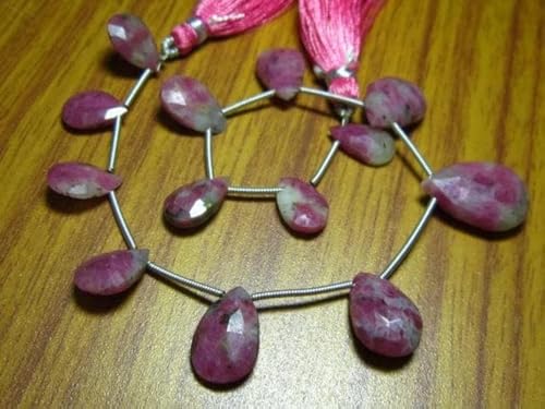 Rubis africain en perles poires pour créer vos colliers de soirée élégants