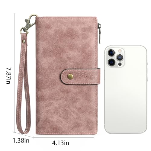 Image of GOIACII Women's Wristlet Wallet Pink