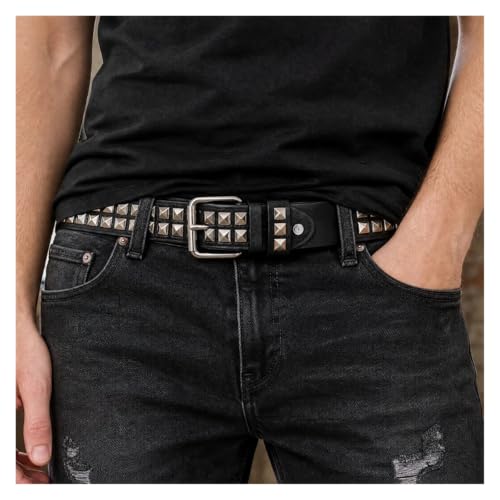 Cinturón de metal punk que no se deforma para pantalones caídos 4