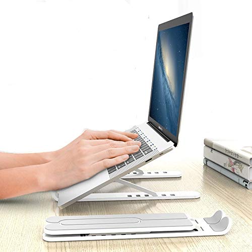 Preisvergleich Produktbild Laptopständer verstellbarer ergonomischer Kühler, klappbarer, tragbarer, belüfteter Desktop-Laptophalter, Universalhalterung, kompatibel mit allen Tablets und Notebooks
