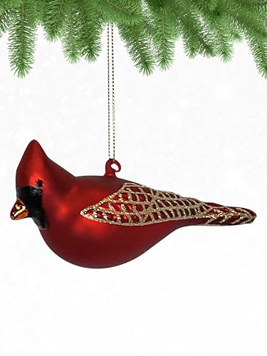 Cobane Studio Northern Cardinal Ornament - Hand Blown Glass - Hand Painted Bird Ornament for Christmas Trees and Home Decor Cobane Studio Northern Cardinal Ornament - Hand Blown Glass - Hand Painted Bird Ornament for Christmas Trees and Home Decor