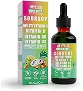 Vyxion Soursop Bitters Liquid, Soursop Multivitamin Drops - 2000mg 10:1 Extract from Fruit &amp; Leaf...