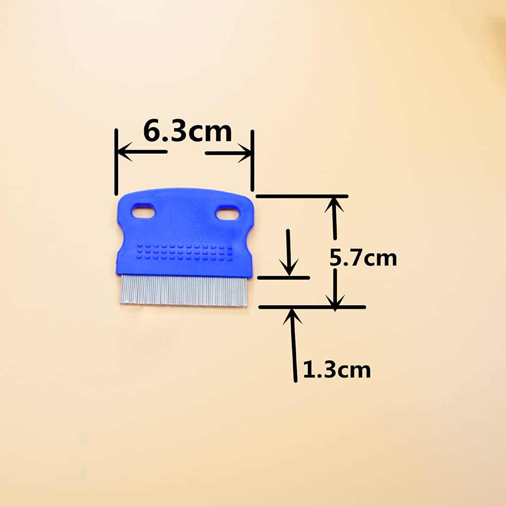 Lot de 2 peignes de toilettage pour chiens et chats - Élimine doucement les mucus et la croûte - Petits peignes anti-puces pour chiens et chats - Design pratique et durable