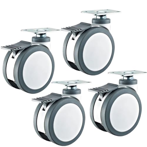 Roulettes médicales de 3 pouces robustes et silencieuses pour support plat x2