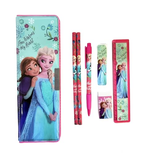 Image of Frozen 7 pcs Stationery Set School Supplies Kit Multicolor Return Gift for Kids Age 3 Years +
