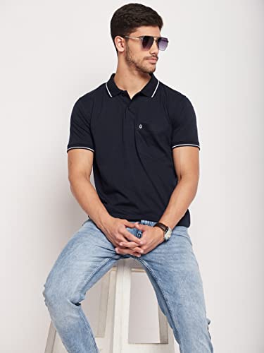 Image of UNIBERRY Men's Cotton Half Sleeves Solid Polo Neck T-shirt-MT4-BG 4XL