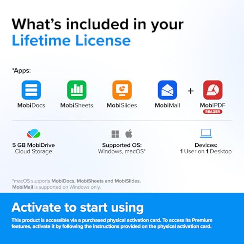 image for MobiSystems MobiOffice Lifetime 4-in-1 Productivity Suite for Windows 