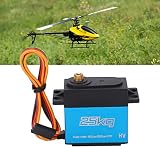 25KG RC Servo with Metal Gears, 270° Rotatable, Digital Servo for 1/10 1/12 RC Car Robot Ship, Control Accuracy, Blue