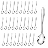 Mini Cuillères à Café, Petite CuillèRe Dessert, Small Spoons 9.5cm, 30 Pcs...